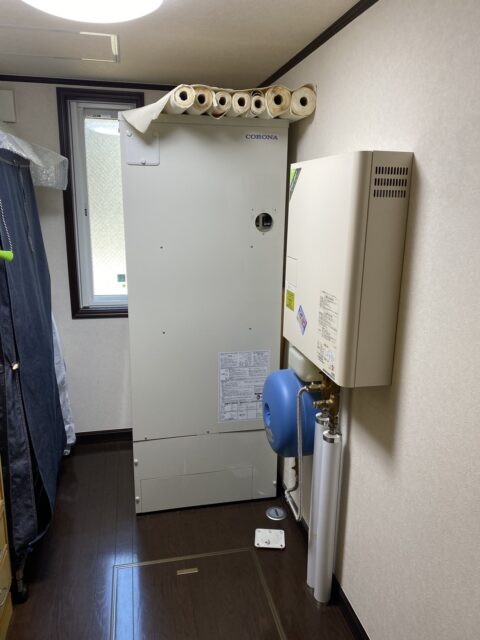 電気ボイラー+電気温水器